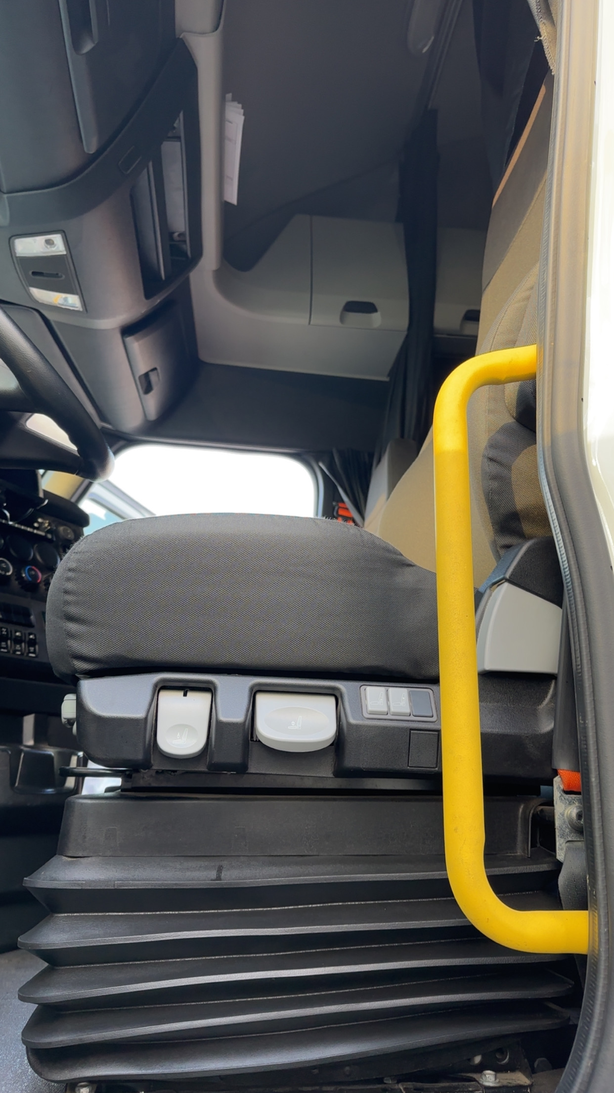Clean bus front seat and entry area