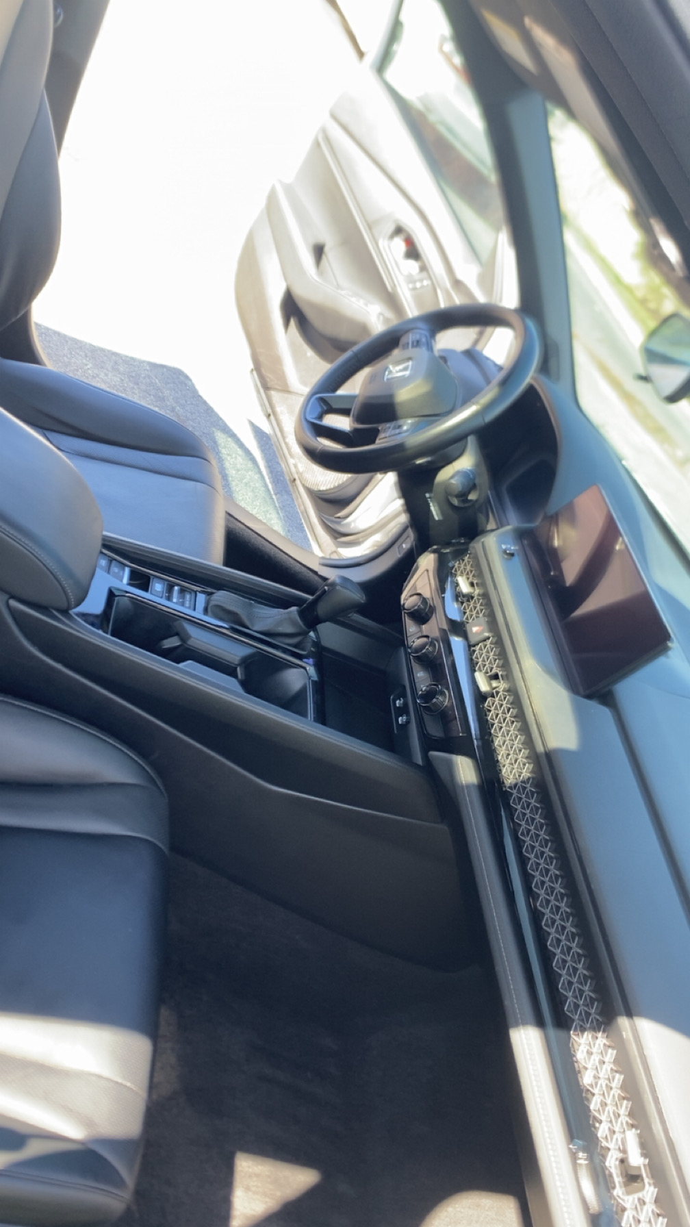Clean Honda dash and driver area