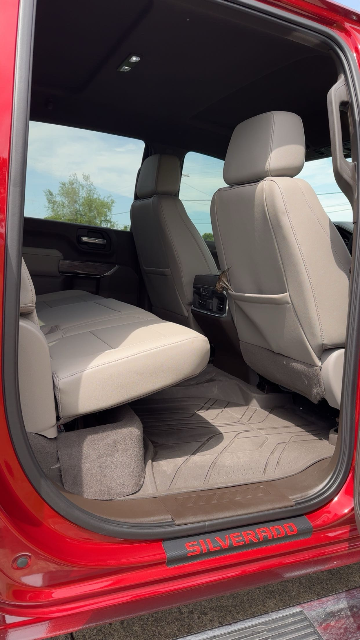 Clean Chevy rear seats after interior detailing