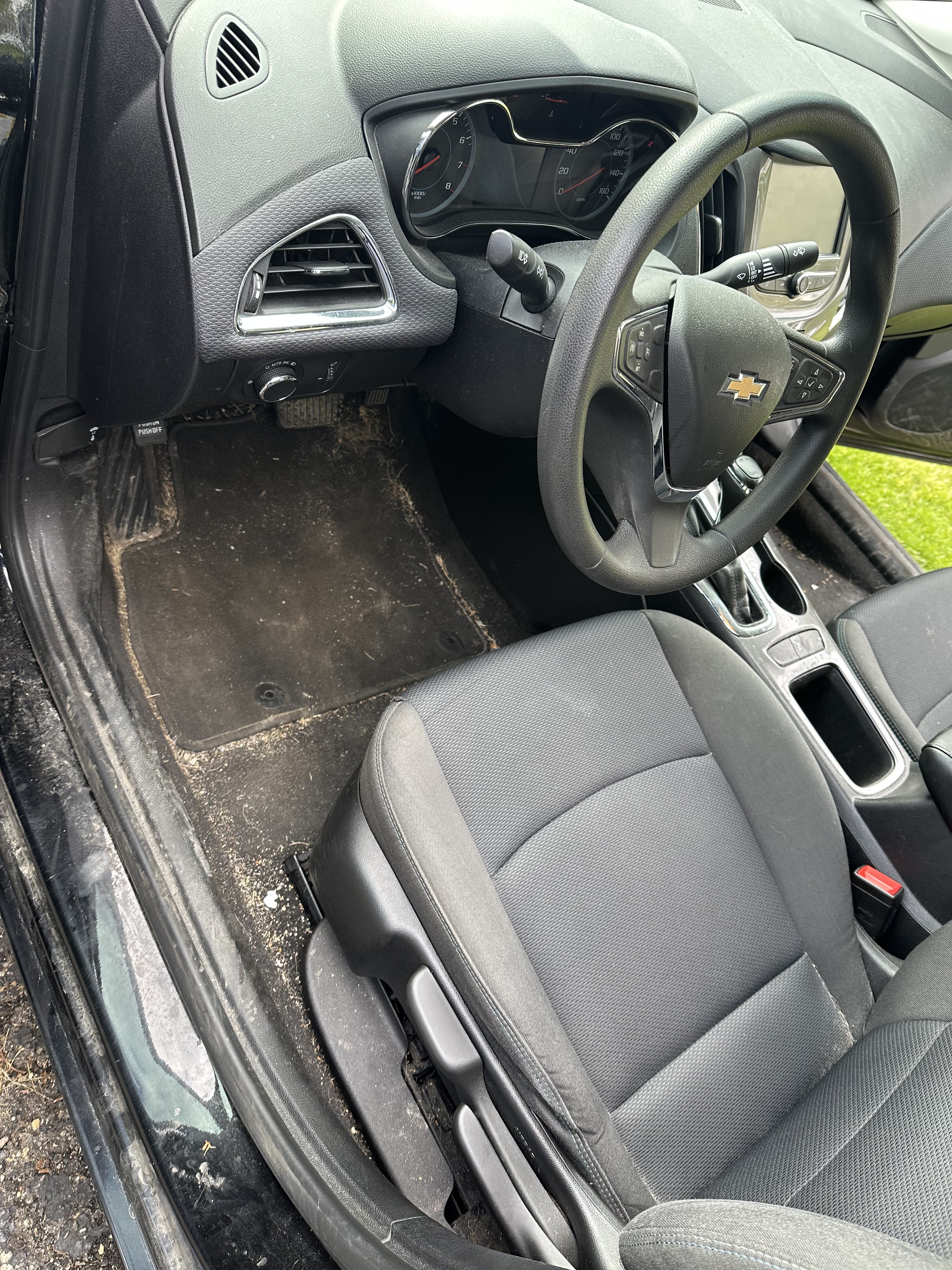 Chevrolet Malibu interior before Fresh Start Detailing service