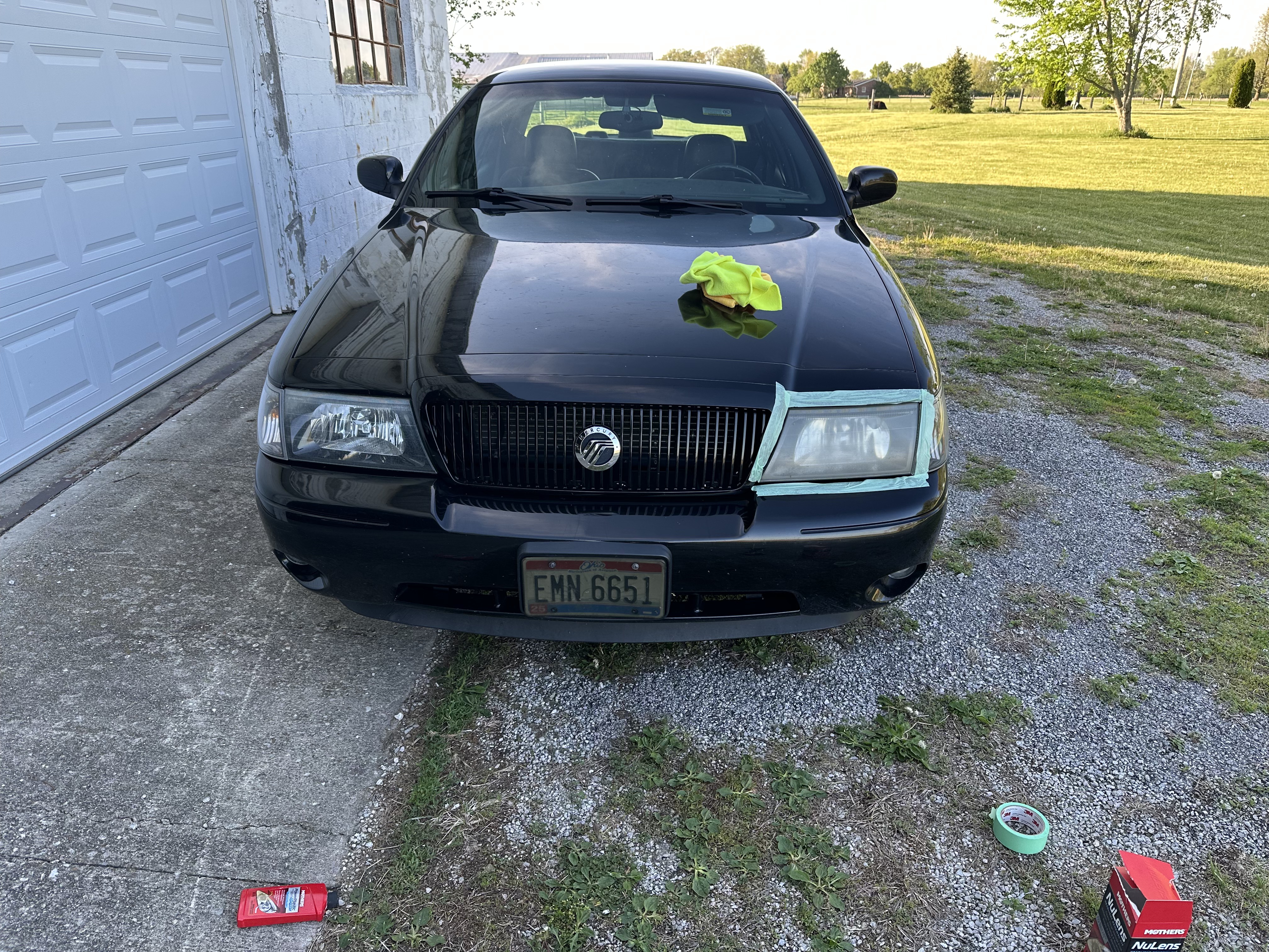 Clean black exterior after wash and detail